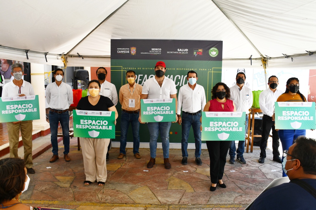 EN CAMPECHE, MÁS DE 300 EMPRESAS YA CUENTAN CON DISTINTIVOS ESPACIO RESPONSABLE 