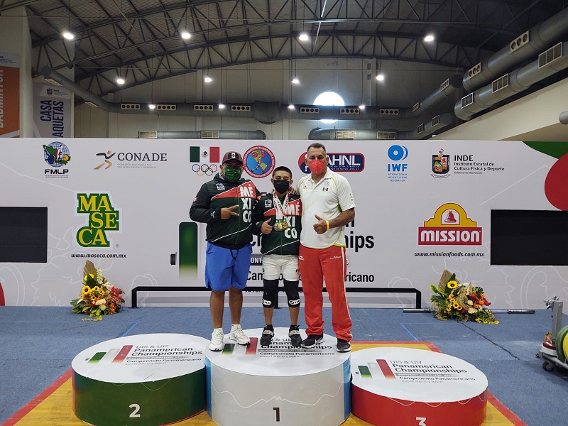 ADOLFO TUN DZIB, CAMPEÓN Y RÉCORD PANAMERICANO DE PESAS SUB-17 