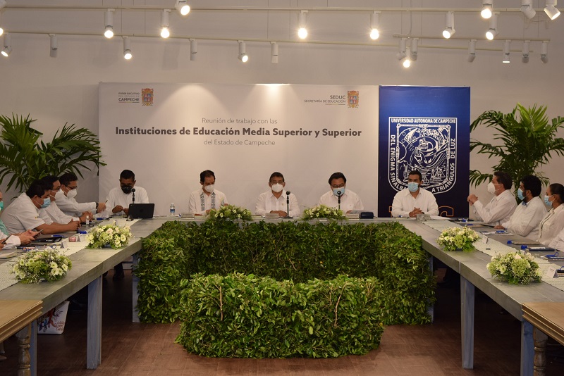 DESARROLLAN REUNIÓN DE TRABAJO ENTRE REPRESENTANTE DE LA SEP E INSTITUCIONES DE EDUCACIÓN MEDIA SUPERIOR Y SUPERIOR EN CAMPECHE 