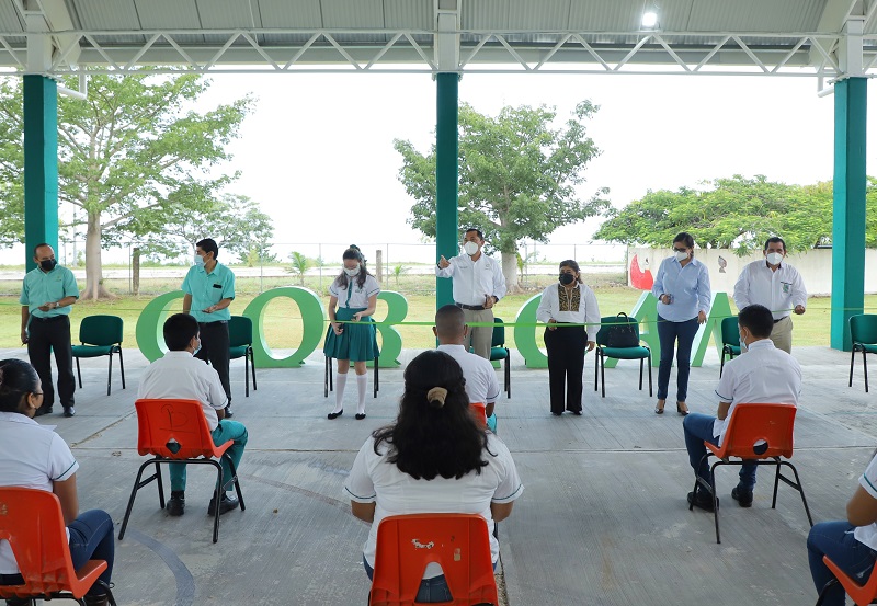 INAUGURAN DOMO EN PLANTEL 04 SEYBAPLAYA DEL COBACAM