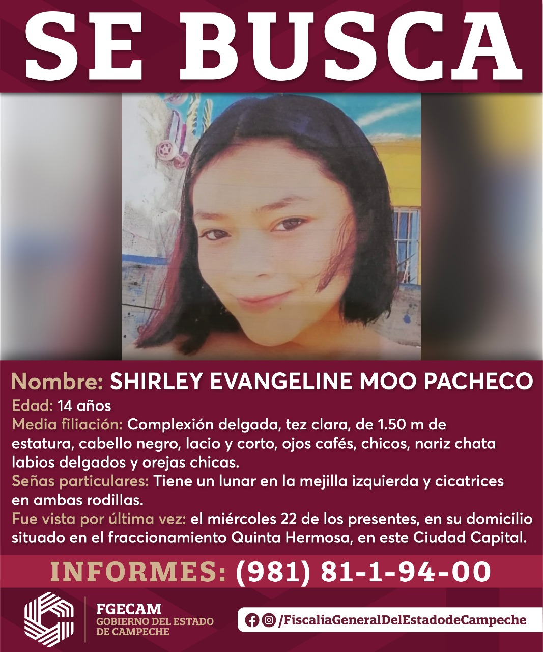 AVISO: PERSONA EXTRAVIADA 