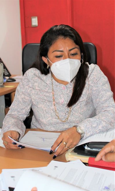 NAYELI HEREDIA CAAMAL RECORRE LAS OFICINAS DE LA STPSCAM Y DEL SNE