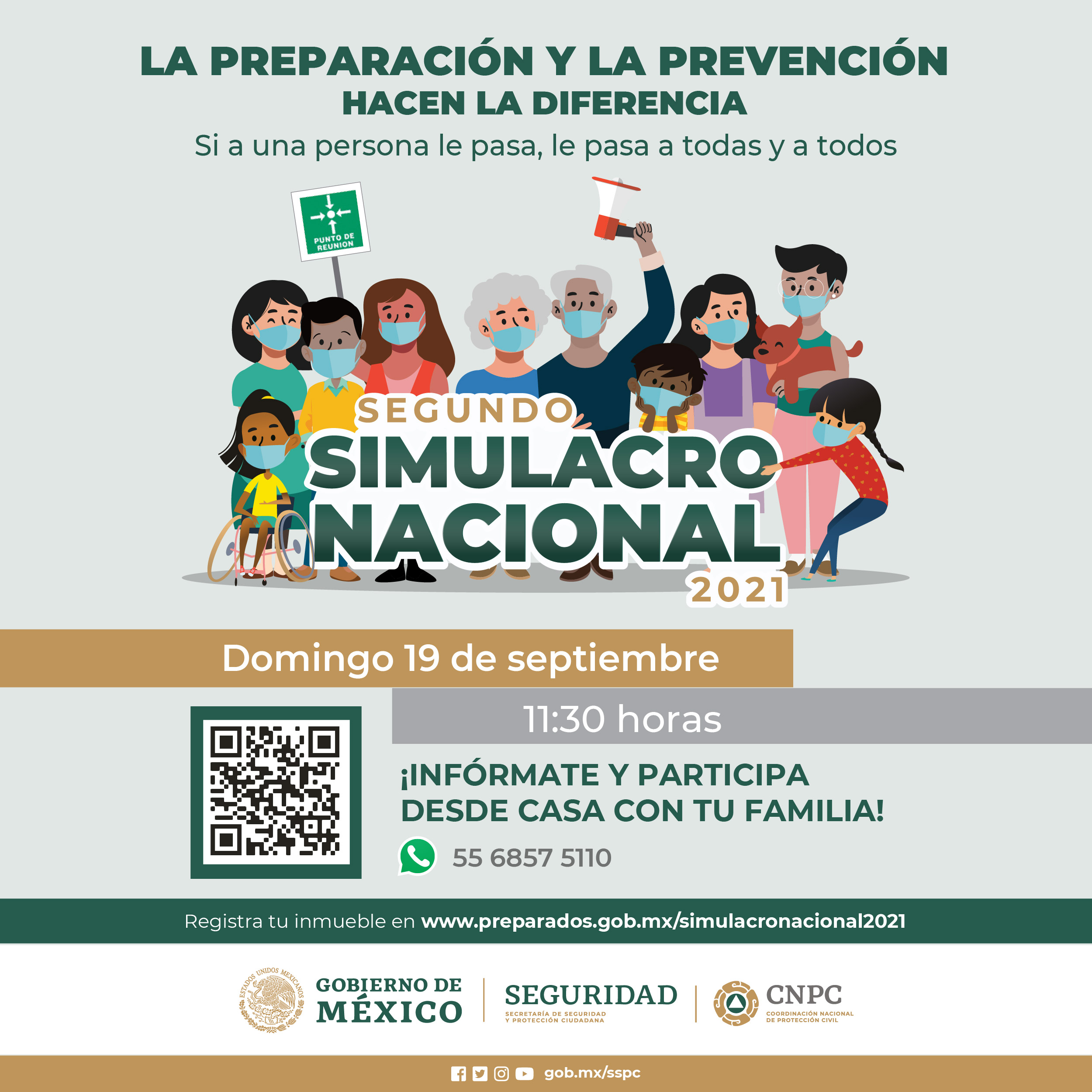 SE INVITA A LA POBLACIÓN A PARTICIPAR EN EL 2DO. SIMULACRO NACIONAL CONVOCADO POR LA CNPC 