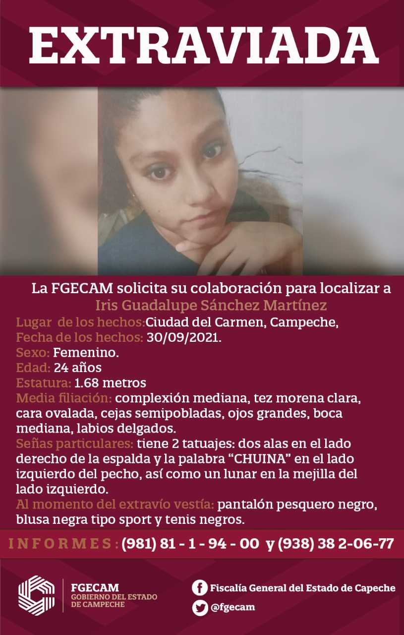 AVISO: PERSONA EXTRAVIADA