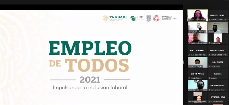 STPSCAM Y EL SNE CAMPECHE DESARROLLARON REUNIÓN VIRTUAL CON EMPRESARIOS
