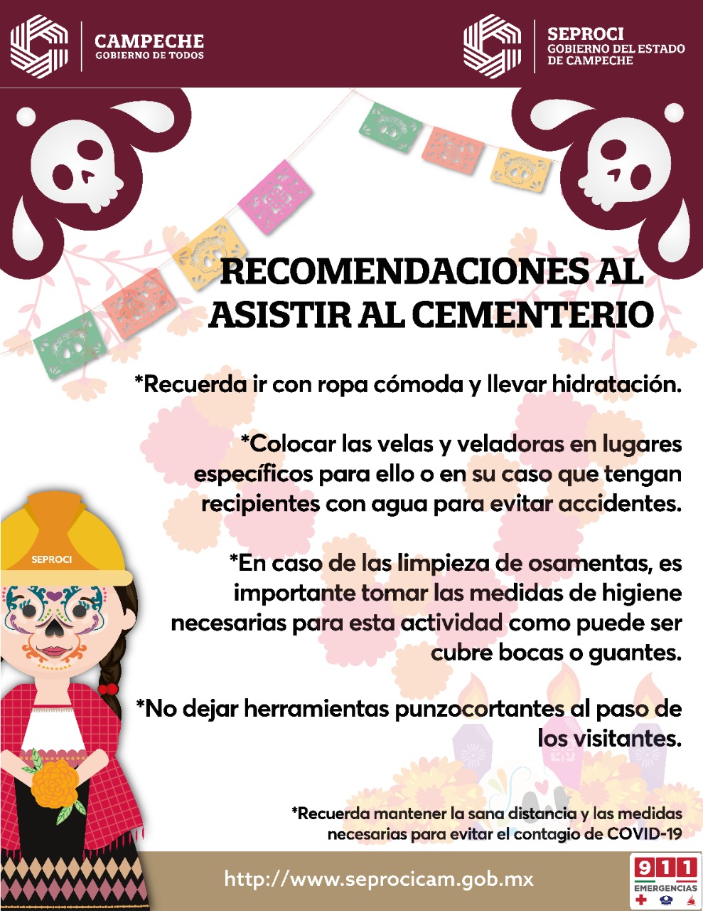  LANZA SEPROCI CAMPAÑA DE PREVENCIÓN PARA LAS CELEBRACIONES DEL DÍA DE MUERTOS 2021