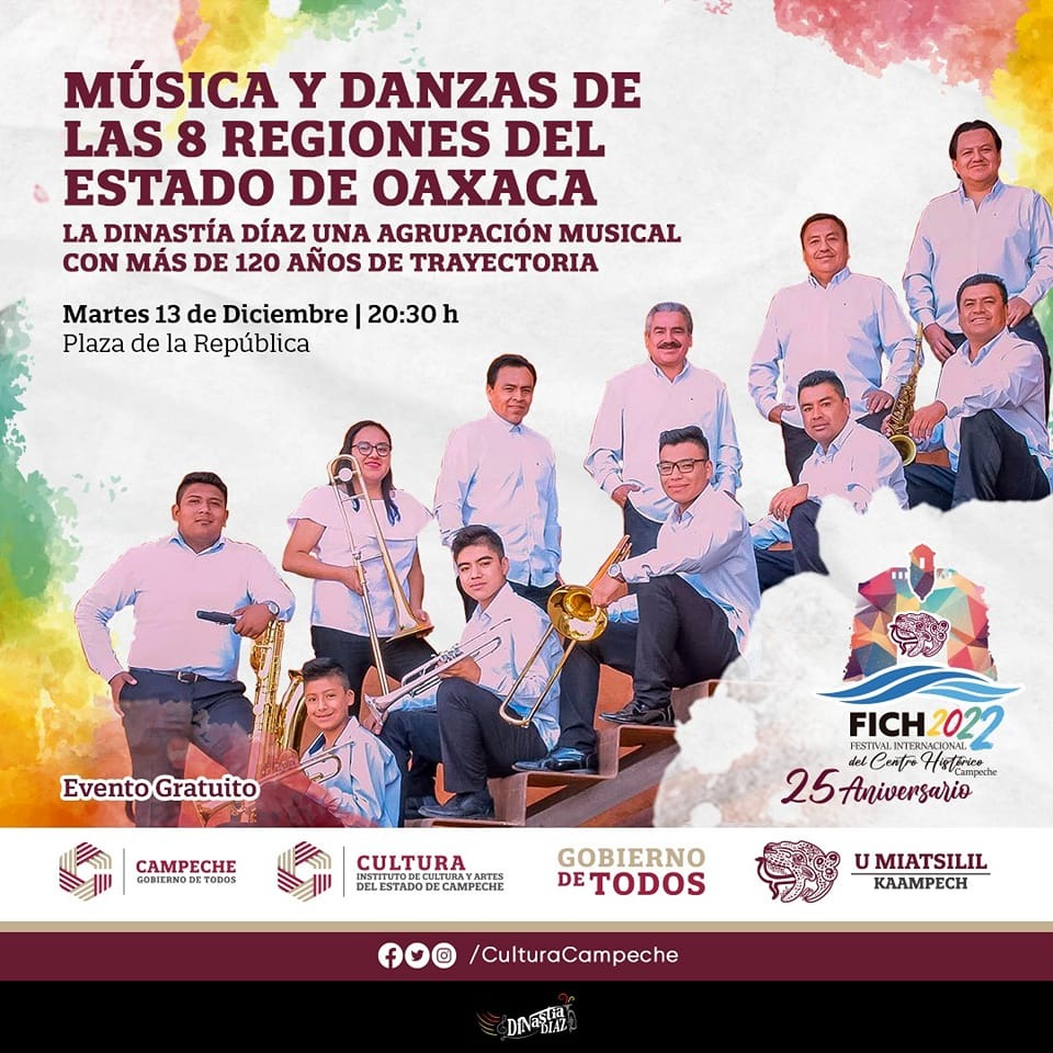 CAMPECHE PODRÁ DISFRUTAR DE LA MÚSICA Y DANZA TRADICIONAL DE OAXACA EN EL FICH 2022