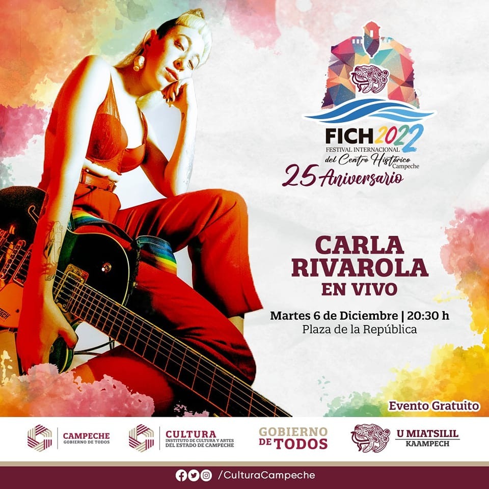PRESENTARÁ CARLA RIVAROLA CONCIERTO EN EL FICH CAMPECHE 2022
