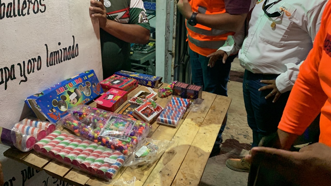 DECOMISAN 45 KILOS DE PIROTECNIA ILÍCITA EN PRIMER DÍA DE OPERATIVO